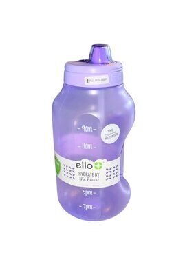 ELLO Hydrate by the Hour Leak-proof Straw Hydrate Translucent Lilac 64 oz. NEW